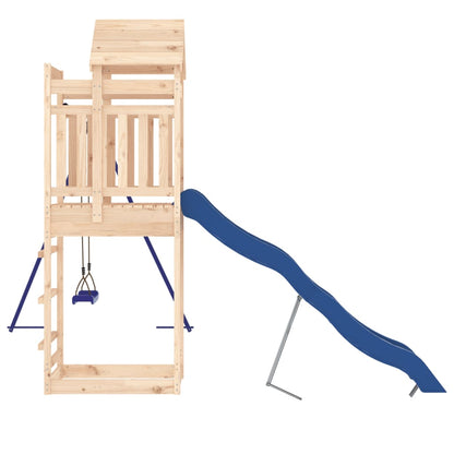 Spielturm aus imprägniertem Kiefernholz und massivem Douglasien- und Kiefernholz
