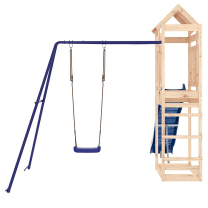 Spielturm aus imprägniertem Kiefernholz und massivem Douglasien- und Kiefernholz