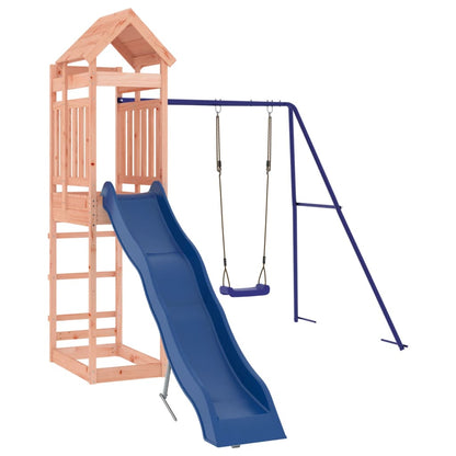 Spielturm aus imprägniertem Kiefernholz und massivem Douglasien- und Kiefernholz