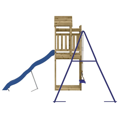 Spielturm aus imprägniertem Kiefernholz und massivem Douglasien- und Kiefernholz