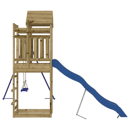 Spielturm aus imprägniertem Kiefernholz und massivem Douglasien- und Kiefernholz