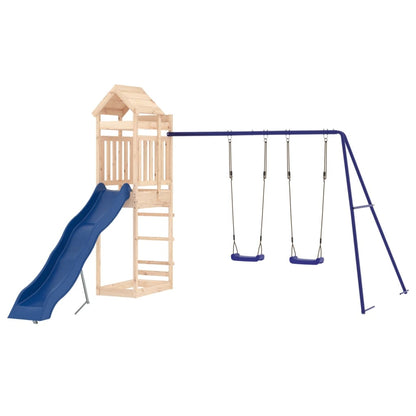 Spielturm aus imprägniertem Kiefernholz und massivem Douglasien- und Kiefernholz