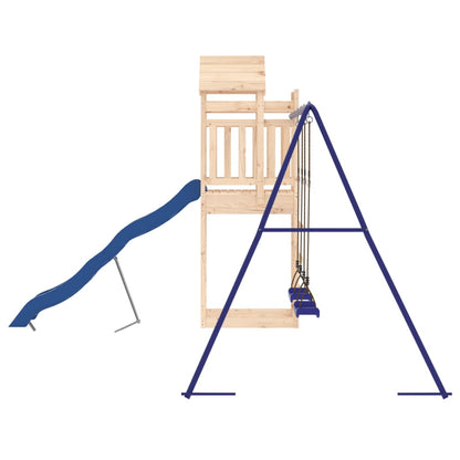Spielturm aus imprägniertem Kiefernholz und massivem Douglasien- und Kiefernholz