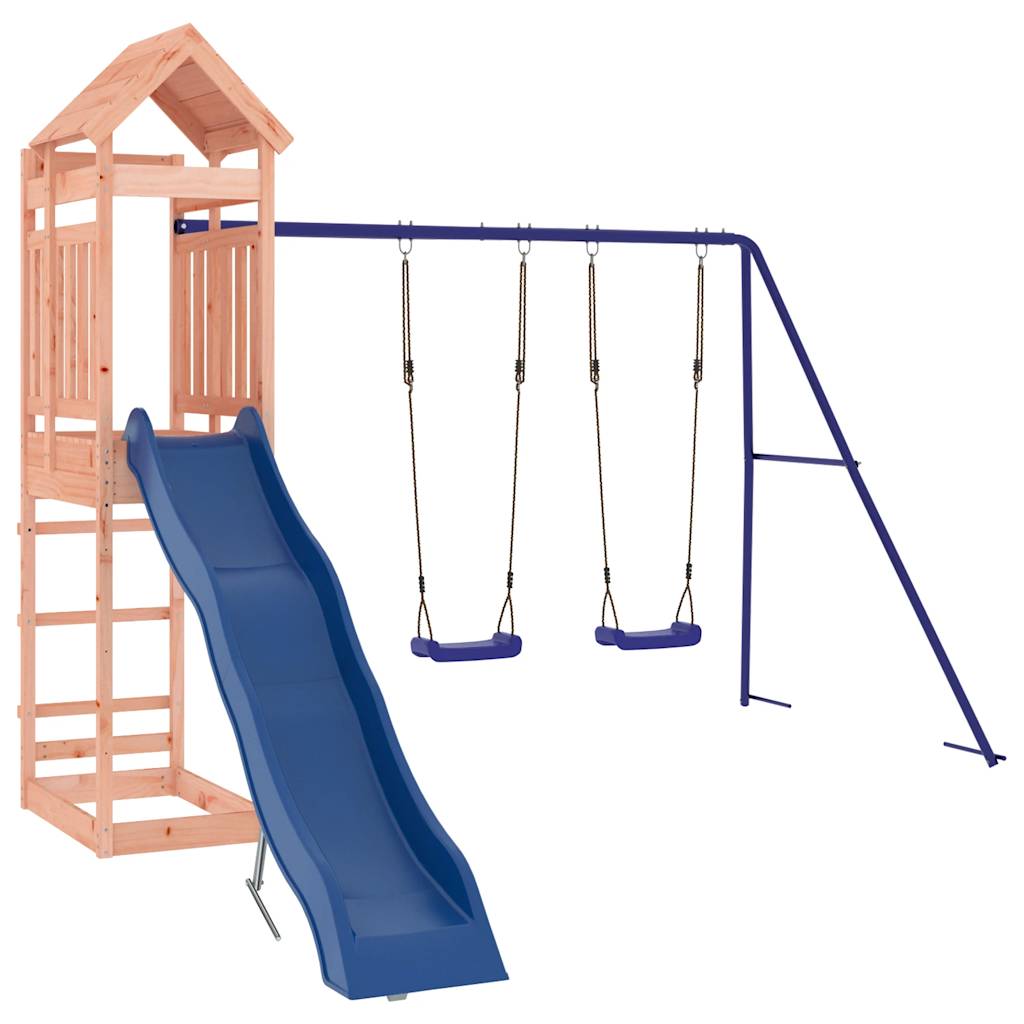 Spielturm aus imprägniertem Kiefernholz und massivem Douglasien- und Kiefernholz