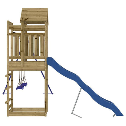 Spielturm aus imprägniertem Kiefernholz und massivem Douglasien- und Kiefernholz
