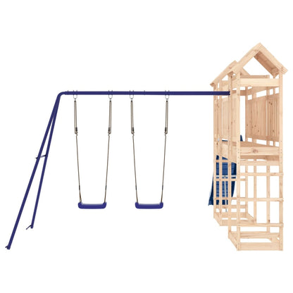 Spielturm aus imprägniertem Kiefernholz und massivem Douglasie und Kiefer