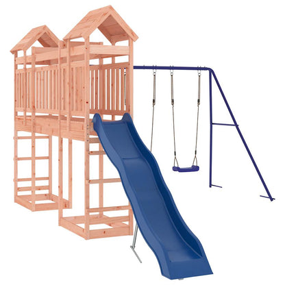 Spielturm aus imprägniertem Kiefernholz und massivem Douglasie und Kiefer