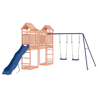 Spielturm aus imprägniertem Kiefernholz und massivem Douglasie und Kiefer