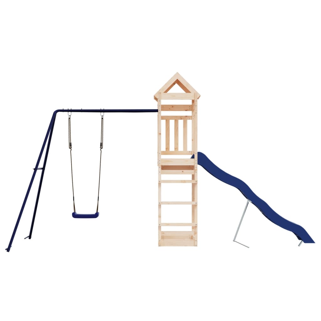Spielturm aus imprägniertem Kiefernholz und massivem Douglasien- und Kiefernholz