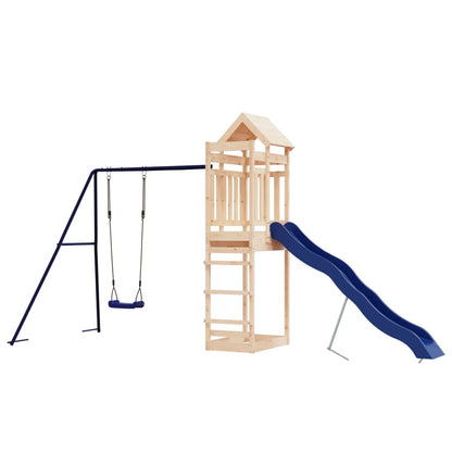 Spielturm aus imprägniertem Kiefernholz und massivem Douglasien- und Kiefernholz