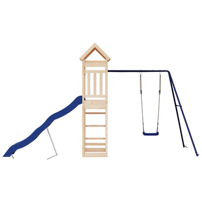 Spielturm aus imprägniertem Kiefernholz und massivem Douglasien- und Kiefernholz