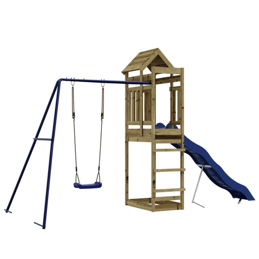 Spielturm aus imprägniertem Kiefernholz und massivem Douglasien- und Kiefernholz