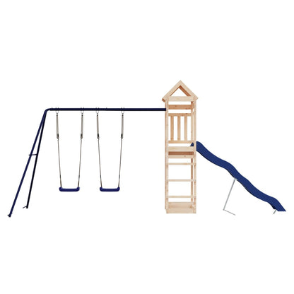 Spielturm aus imprägniertem Kiefernholz und massivem Douglasie und Kiefer