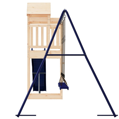 Spielturm aus imprägniertem Kiefernholz und massivem Douglasie und Kiefer