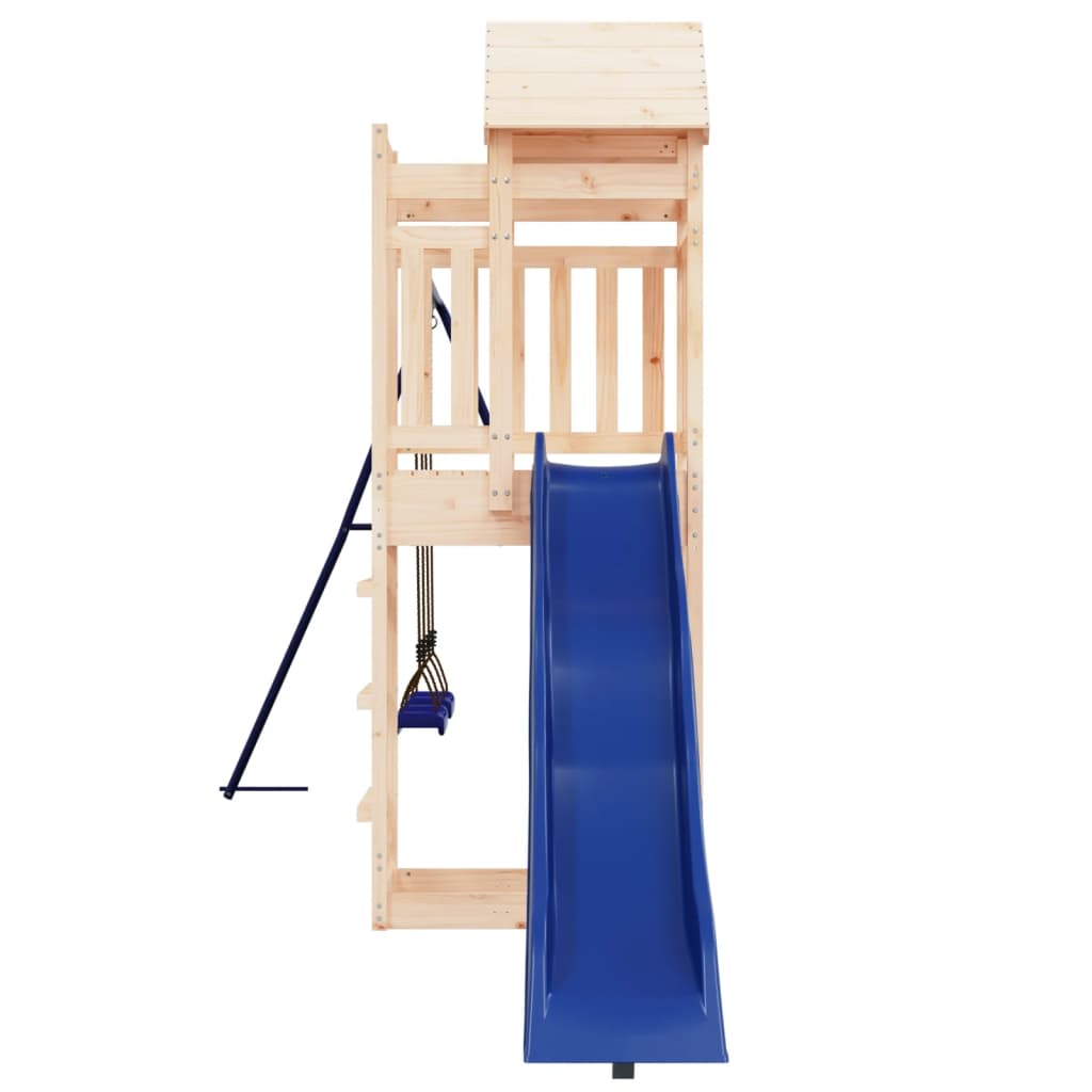 Spielturm aus imprägniertem Kiefernholz und massivem Douglasie und Kiefer