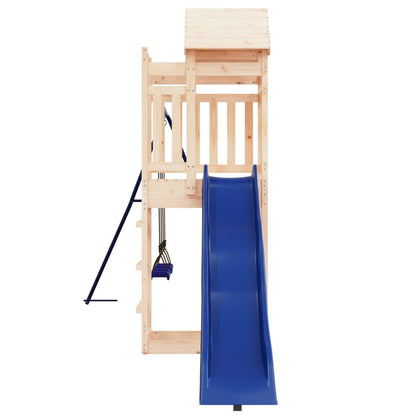 Spielturm aus imprägniertem Kiefernholz und massivem Douglasie und Kiefer