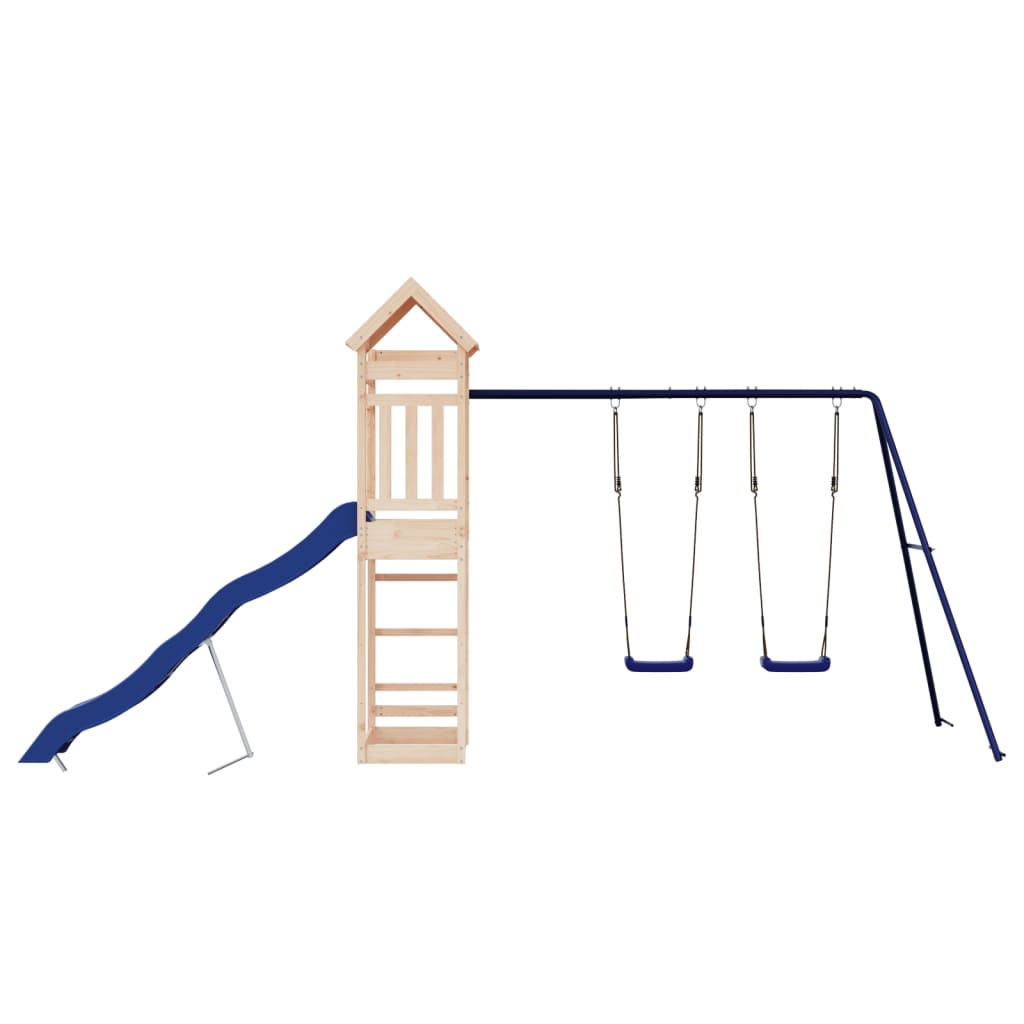 Spielturm aus imprägniertem Kiefernholz und massivem Douglasie und Kiefer