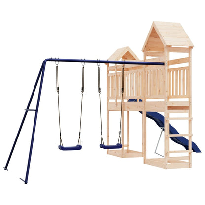 Spielturm aus imprägniertem Kiefernholz und massivem Douglasien- und Kiefernholz