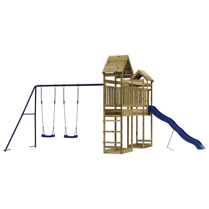 Spielturm aus imprägniertem Kiefernholz und massivem Douglasien- und Kiefernholz