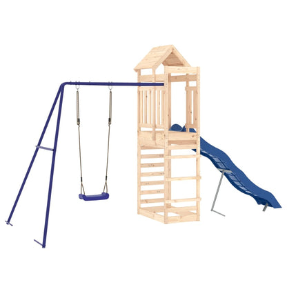 Spielturm aus imprägniertem Kiefernholz und massivem Douglasien- und Kiefernholz