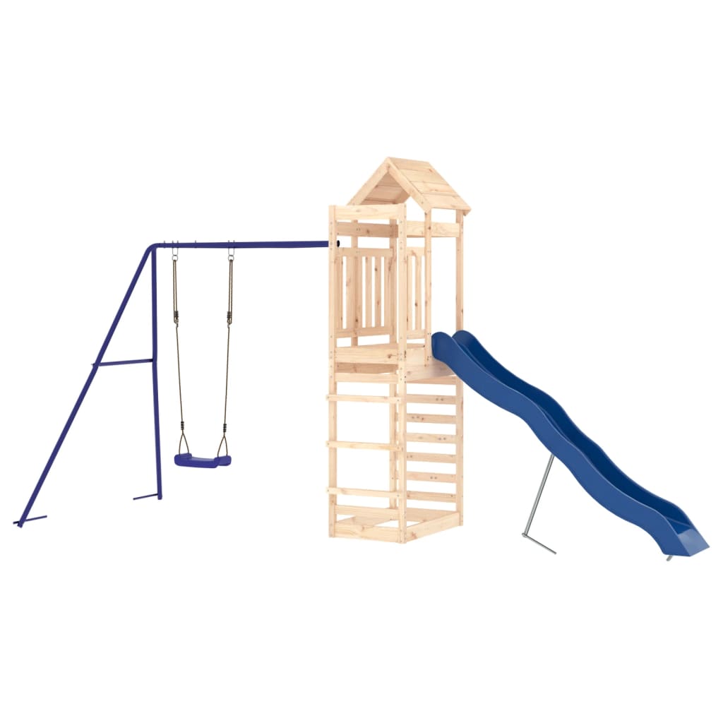 Spielturm aus imprägniertem Kiefernholz und massivem Douglasien- und Kiefernholz