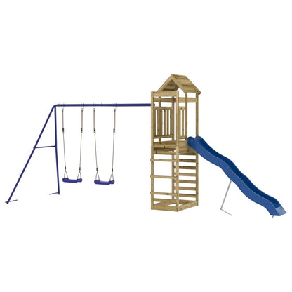 Spielturm aus imprägniertem Kiefernholz und massivem Douglasien- und Kiefernholz