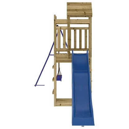 Spielturm aus imprägniertem Kiefernholz und massivem Douglasien- und Kiefernholz