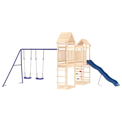 Spielturm aus imprägniertem Kiefernholz und massivem Douglasien- und Kiefernholz