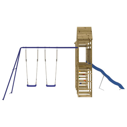 Spielturm aus imprägniertem Kiefernholz und massivem Douglasien- und Kiefernholz