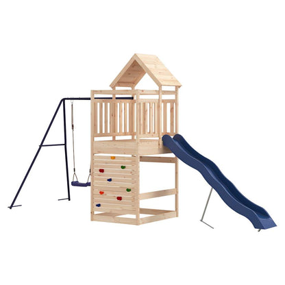 Spielturm aus imprägniertem Kiefernholz und massivem Douglasien- und Kiefernholz