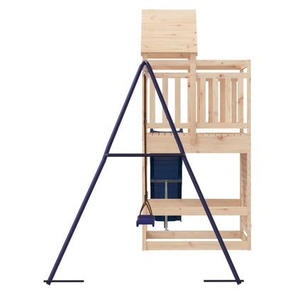 Spielturm aus imprägniertem Kiefernholz und massivem Douglasien- und Kiefernholz