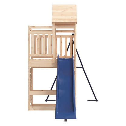 Spielturm aus imprägniertem Kiefernholz und massivem Douglasien- und Kiefernholz