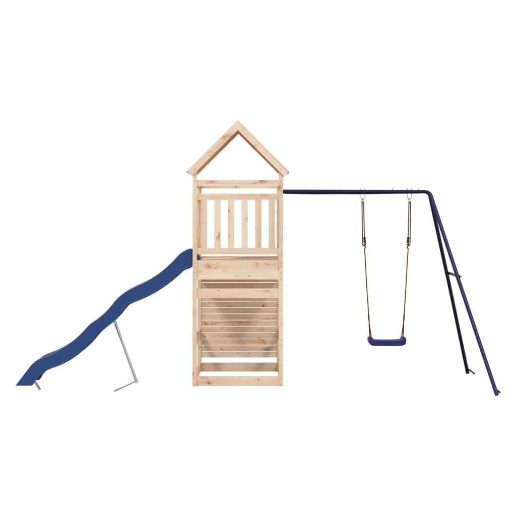 Spielturm aus imprägniertem Kiefernholz und massivem Douglasien- und Kiefernholz