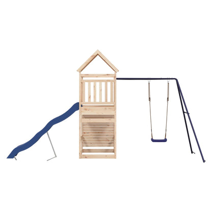 Spielturm aus imprägniertem Kiefernholz und massivem Douglasien- und Kiefernholz