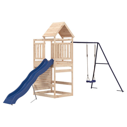 Spielturm aus imprägniertem Kiefernholz und massivem Douglasien- und Kiefernholz