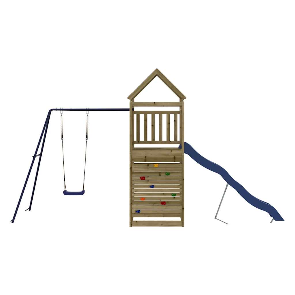 Spielturm aus imprägniertem Kiefernholz und massivem Douglasien- und Kiefernholz