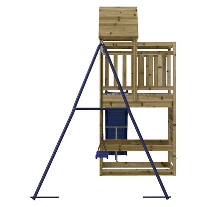 Spielturm aus imprägniertem Kiefernholz und massivem Douglasien- und Kiefernholz