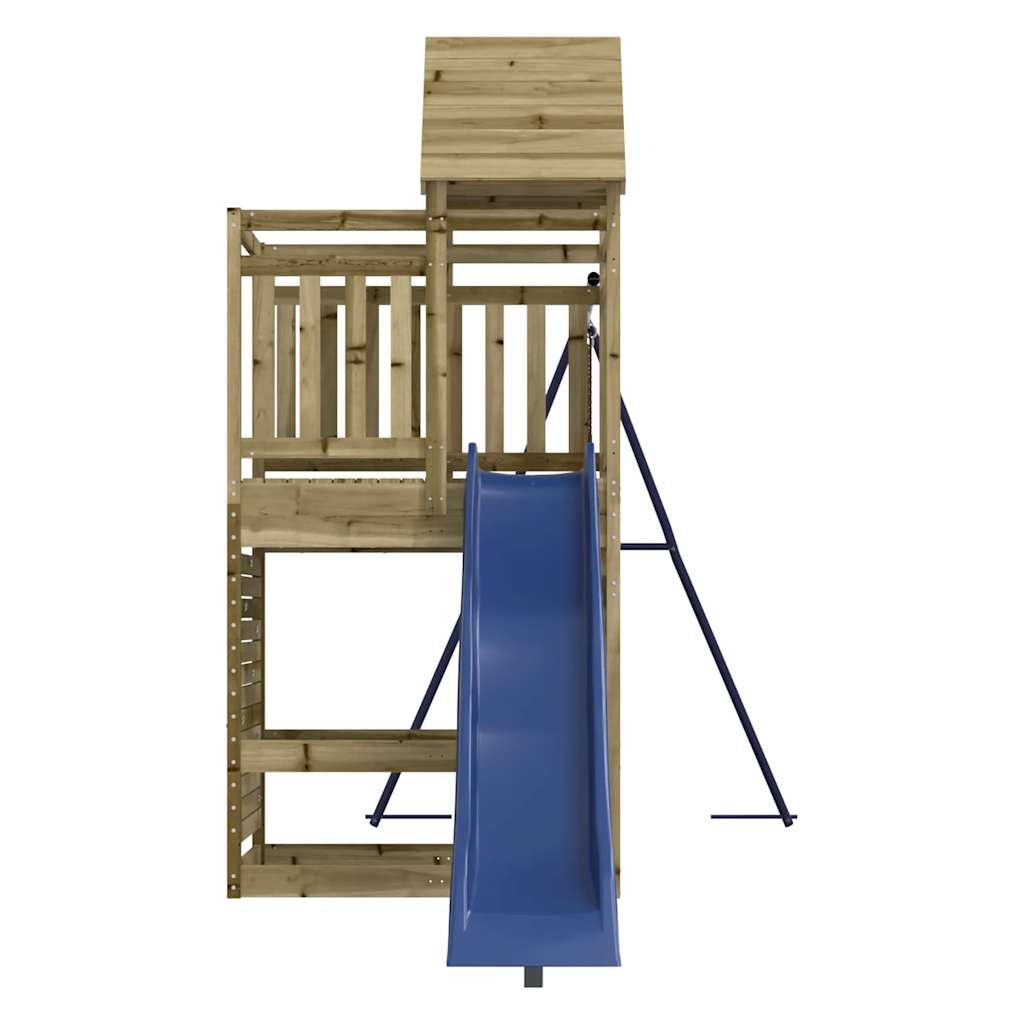 Spielturm aus imprägniertem Kiefernholz und massivem Douglasien- und Kiefernholz