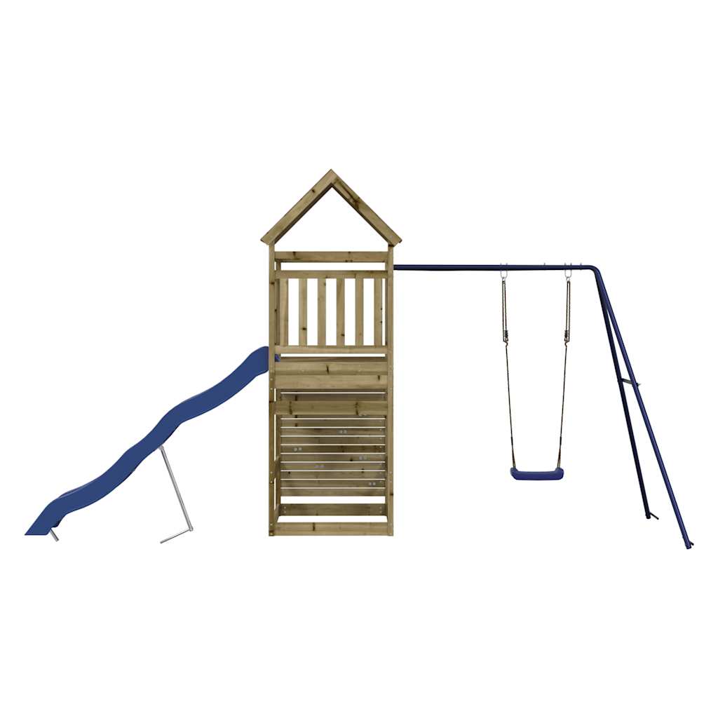 Spielturm aus imprägniertem Kiefernholz und massivem Douglasien- und Kiefernholz