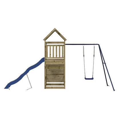 Spielturm aus imprägniertem Kiefernholz und massivem Douglasien- und Kiefernholz