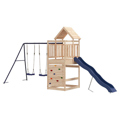 Spielturm aus imprägniertem Kiefernholz und massivem Douglasien- und Kiefernholz