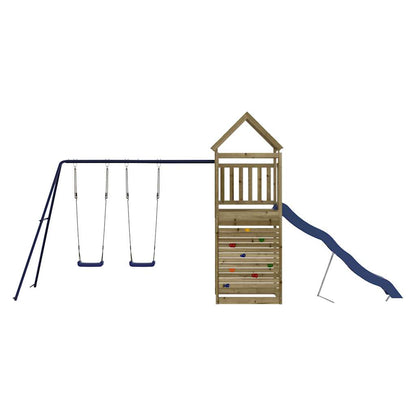 Spielturm aus imprägniertem Kiefernholz und massivem Douglasien- und Kiefernholz