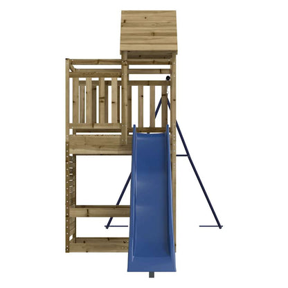 Spielturm aus imprägniertem Kiefernholz und massivem Douglasien- und Kiefernholz