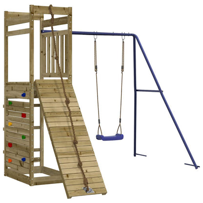 Spielturm aus imprägniertem Kiefernholz und massivem Douglasien- und Kiefernholz