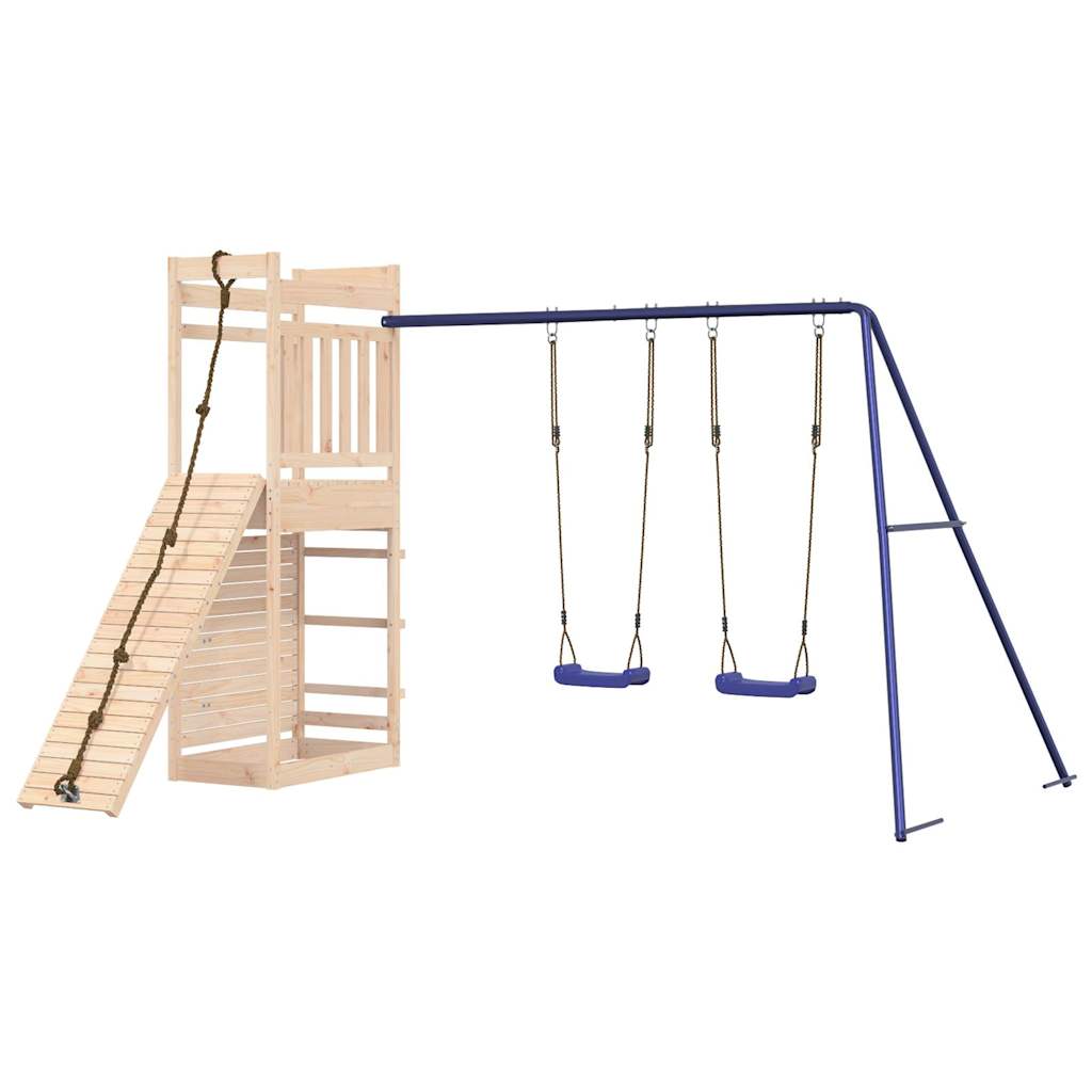 Spielturm aus imprägniertem Kiefernholz und massivem Douglasien- und Kiefernholz
