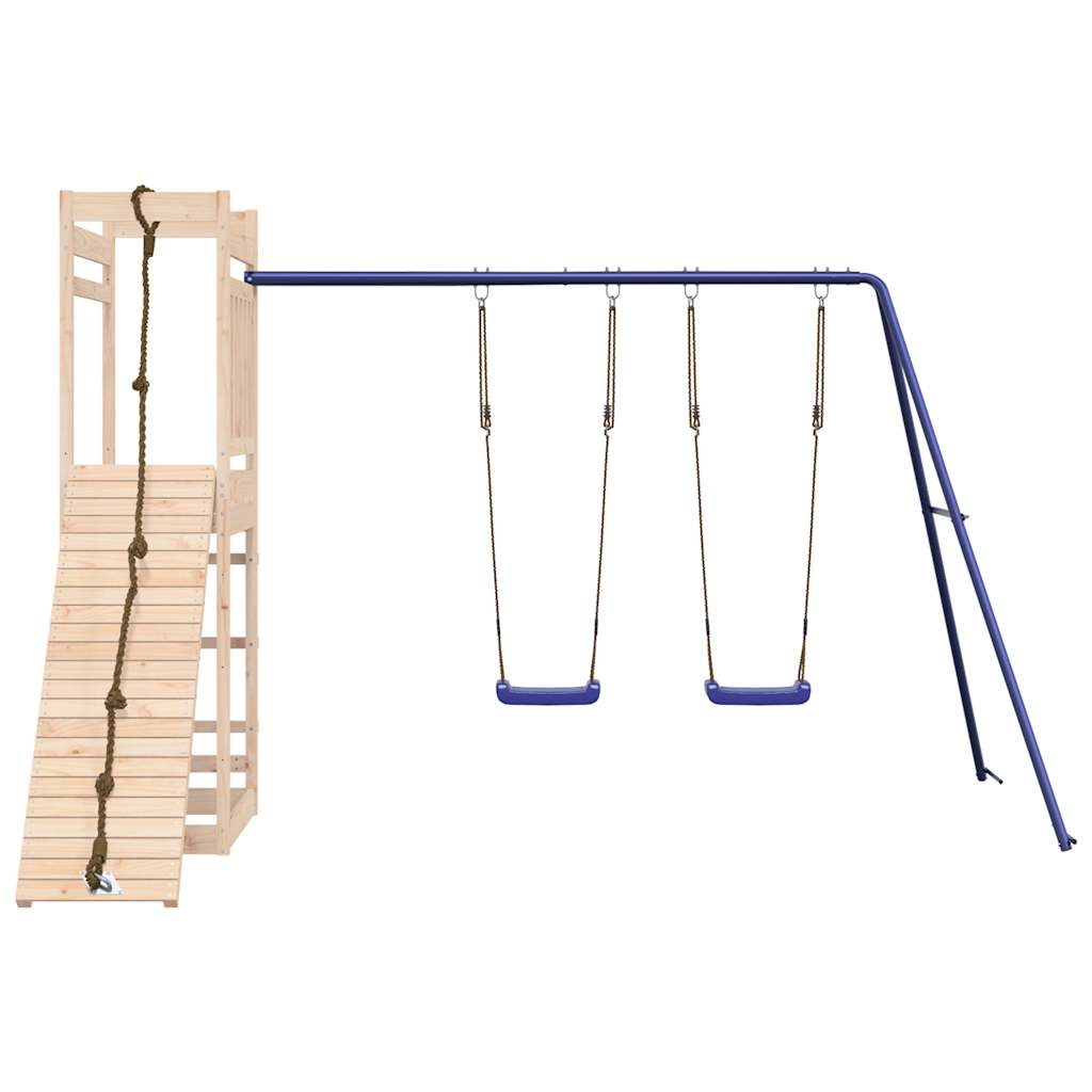 Spielturm aus imprägniertem Kiefernholz und massivem Douglasien- und Kiefernholz