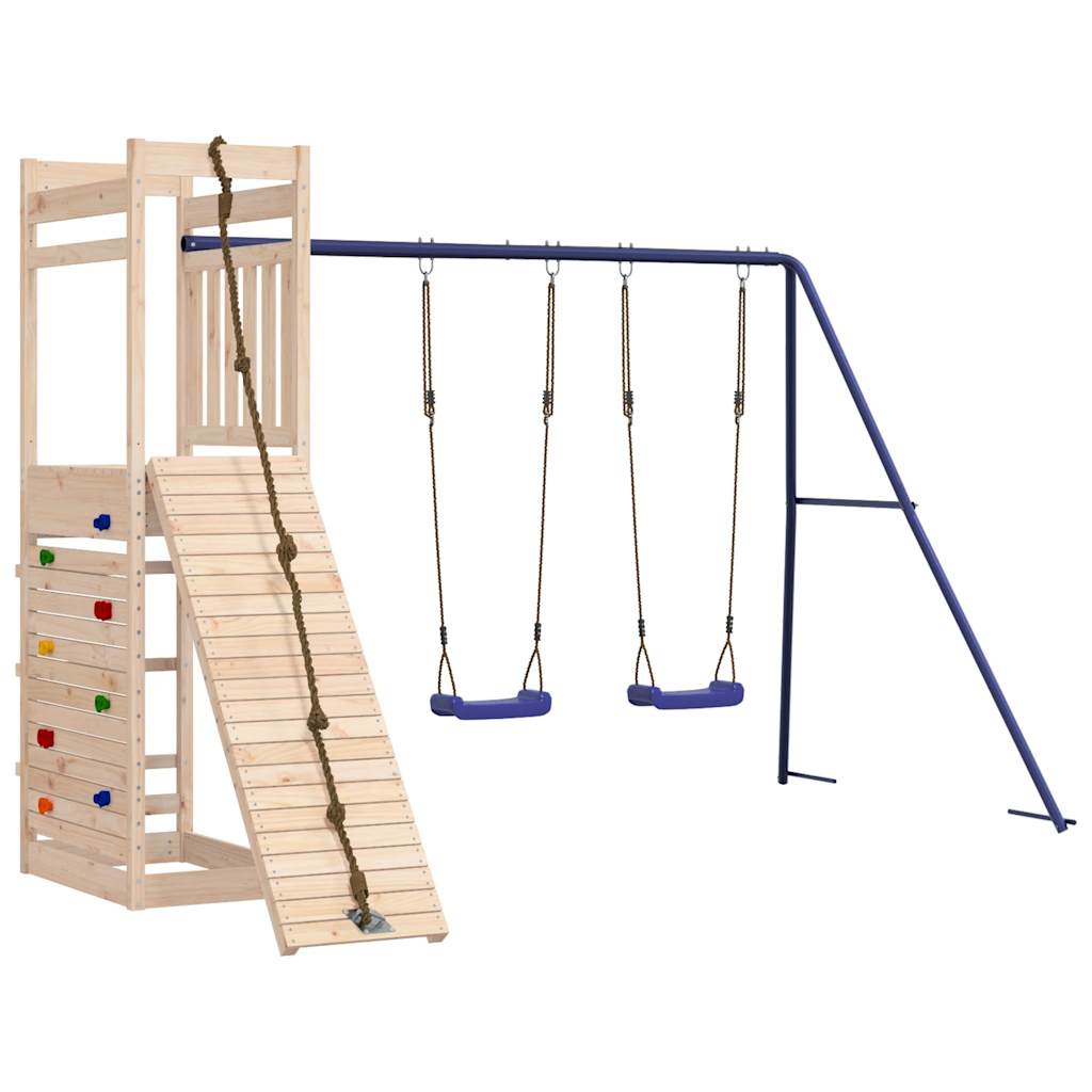Spielturm aus imprägniertem Kiefernholz und massivem Douglasien- und Kiefernholz