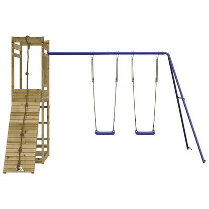 Spielturm aus imprägniertem Kiefernholz und massivem Douglasien- und Kiefernholz