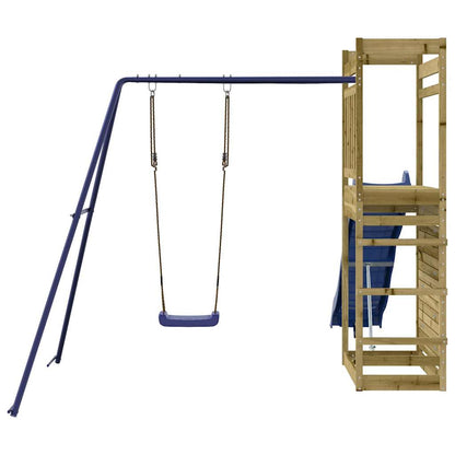 Spielturm aus imprägniertem Kiefernholz und massivem Douglasien- und Kiefernholz