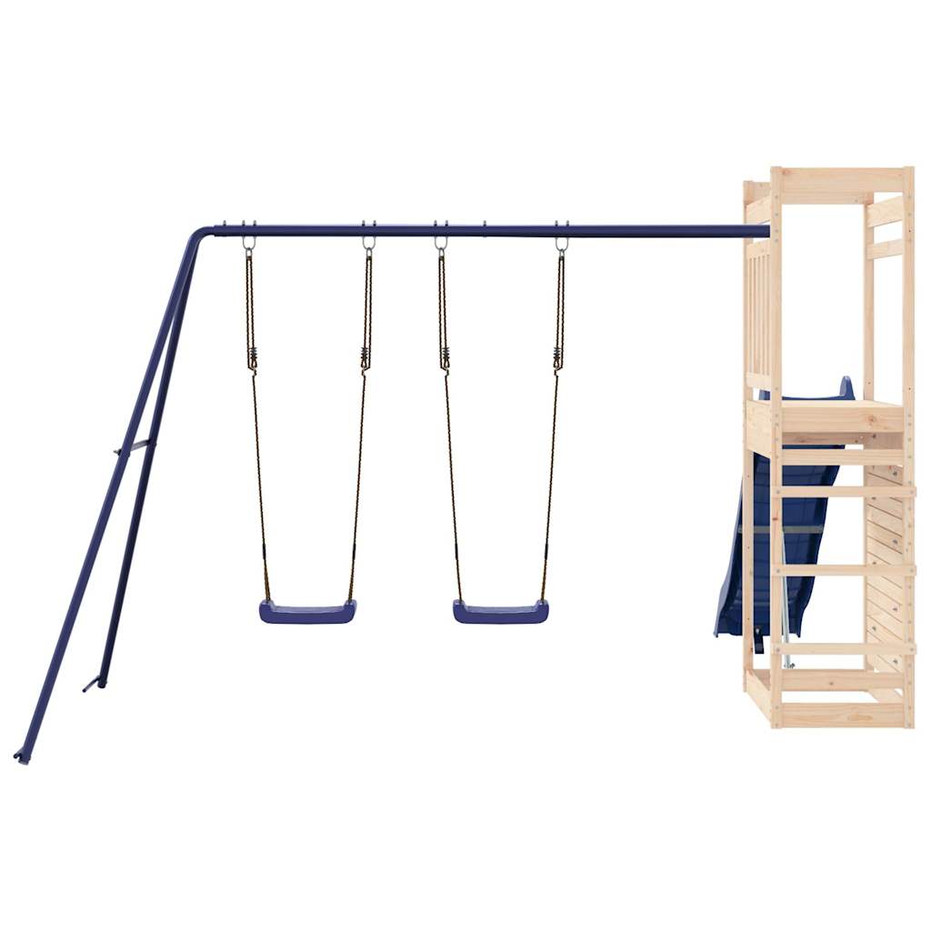 Spielturm aus imprägniertem Kiefernholz und massivem Douglasien- und Kiefernholz